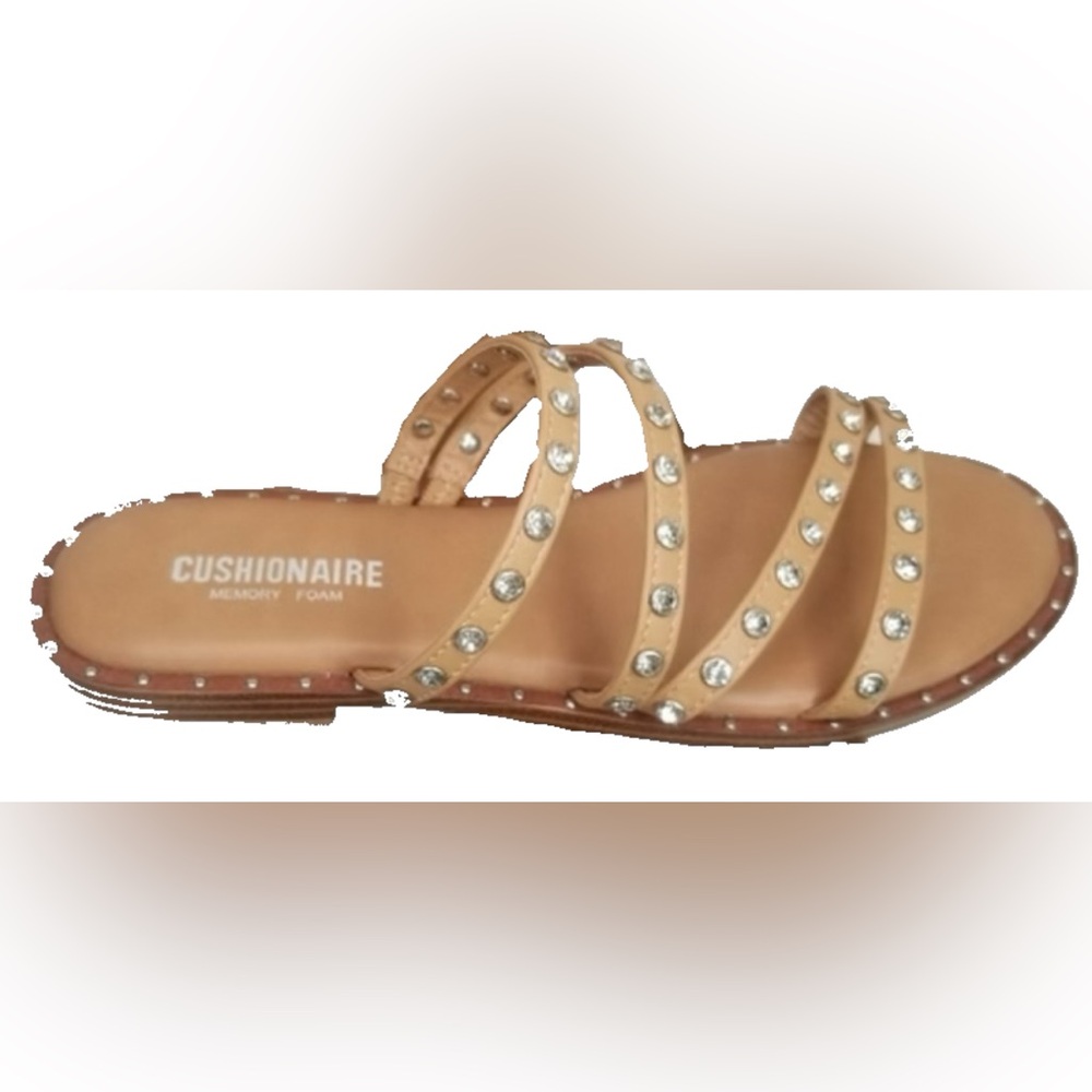 Rhinestone Studded Nude Sandals